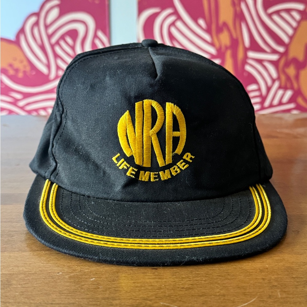 Life Member Black and Yellow Embroidered Cap